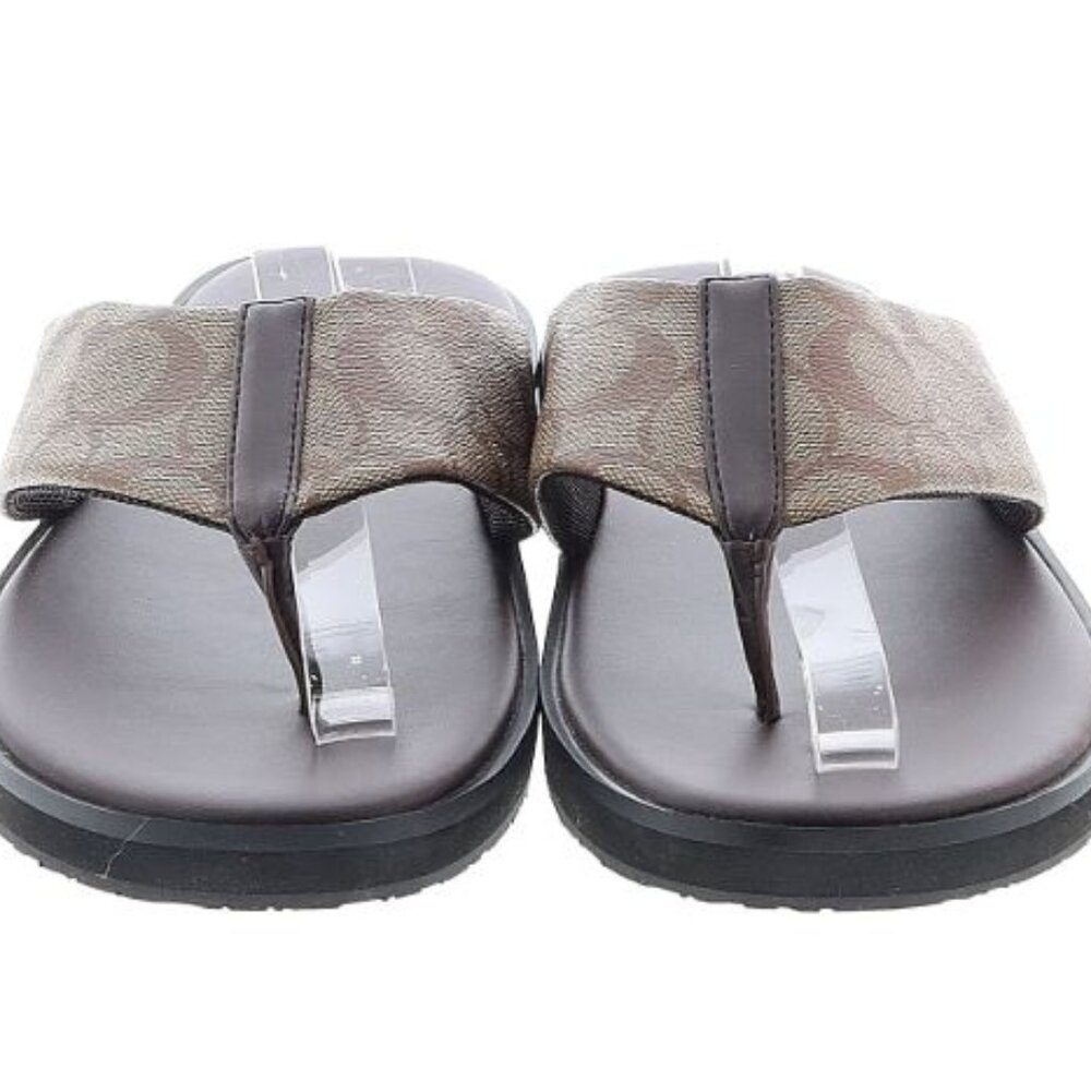Mens Coach Flip Flop in Signature Canvas
